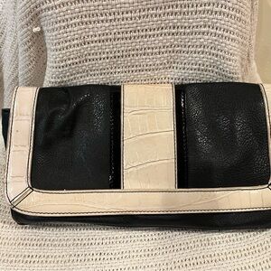 Black and white clutch